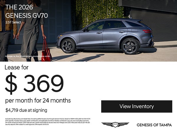 Lease a New 2026 Genesis GV70