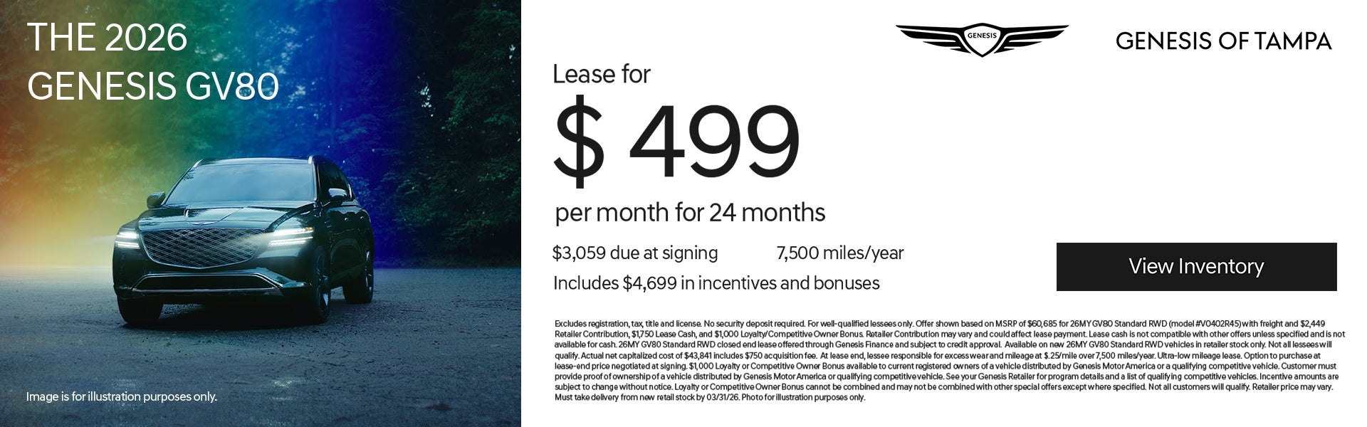 Genesis Special Offer